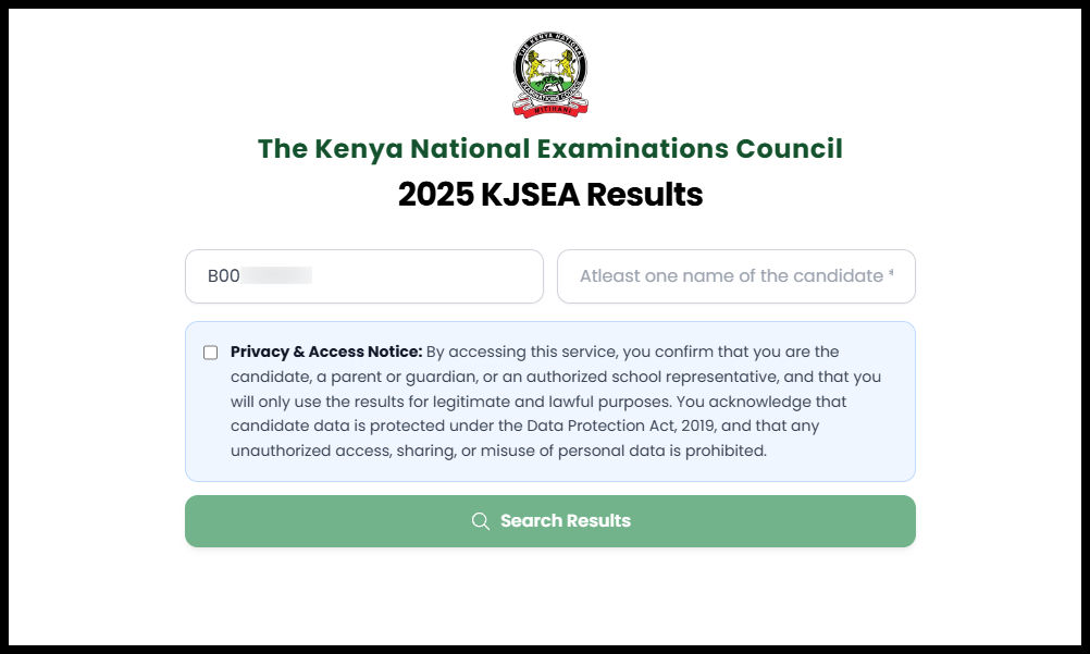 Enter Assessment Number