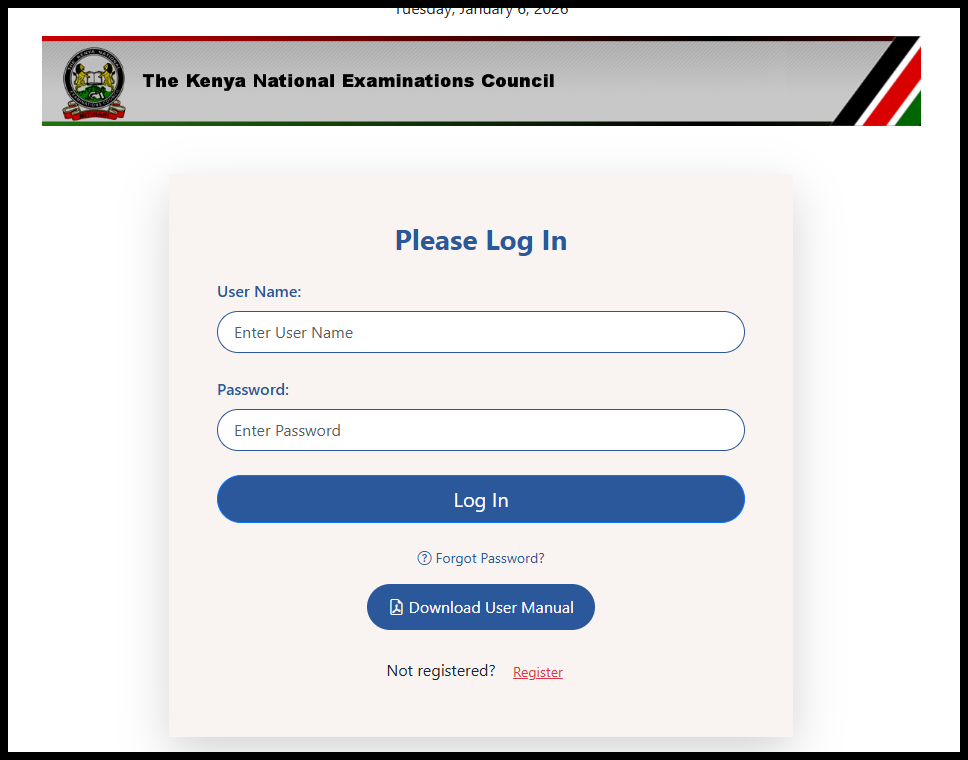 The first in the process of QMIS Registration is to visit the QMIS KNEC system using the link - https://qmis.knec.ac.ke