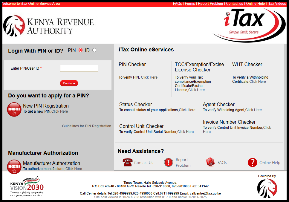 Visit iTax