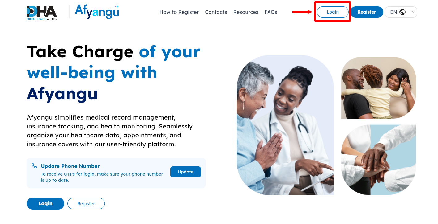 click on login button