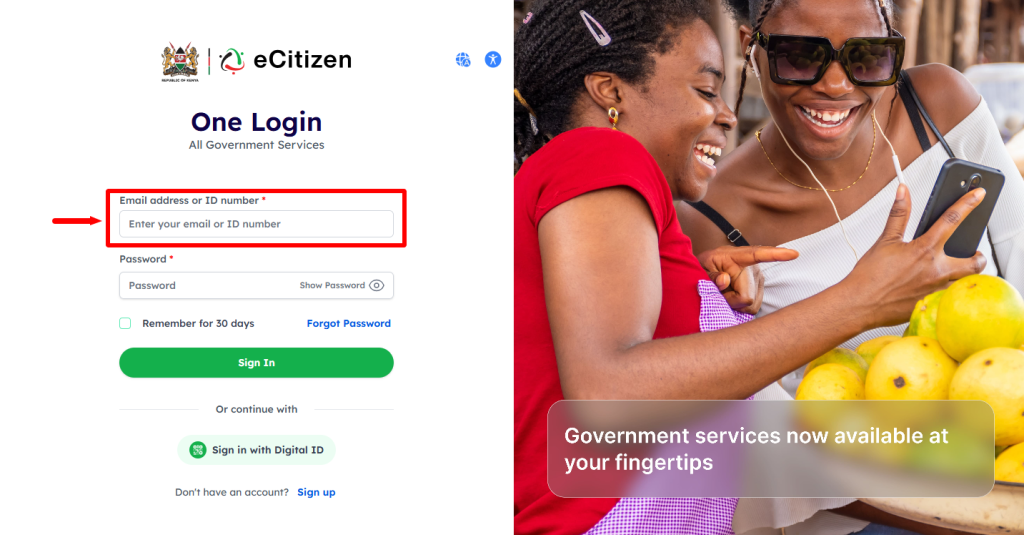 enter id number