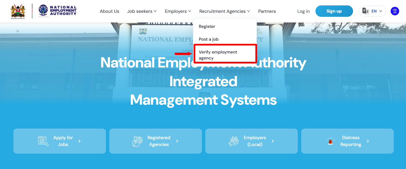 click verify employment agency